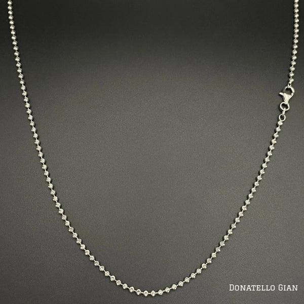 Sterling Silver 925 Bead Ball Chain 2MM, 16