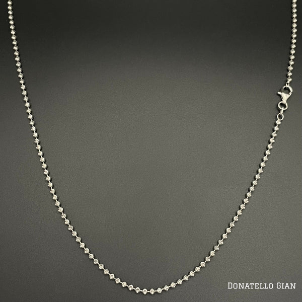 Sterling Silver 925 Bead Ball Chain 2MM, 16
