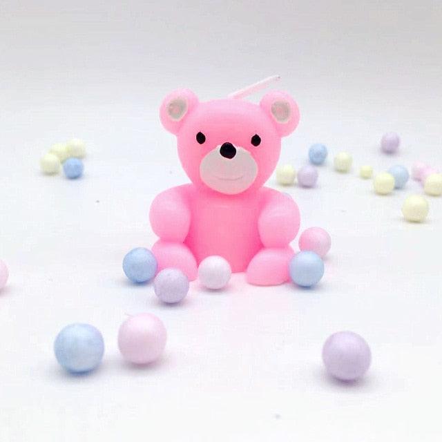 Bear Candle Birthday Cake Props Topper Card Cute Fantasy Cup Dessert Smiley  Love Bear  Table Dress Up Cake Props Party Cake Decor Supplies Toppers Birthday Cupcake Topper Various Cake Decorations for Birthday Party Photo Prop