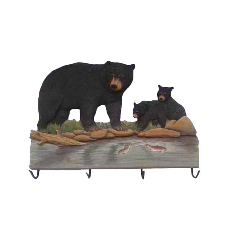 Brookside Bears Hand Carved Coat Rack