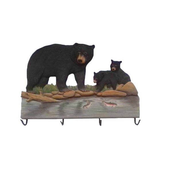 Brookside Bears Hand Carved Coat Rack
