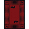 Bear Plaid Red Area Rug