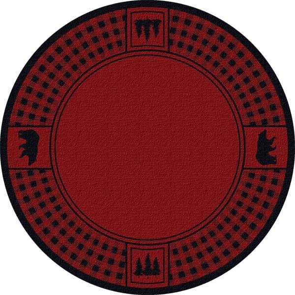 Bear Plaid Red Area Rug - Gifts for You 'n Me