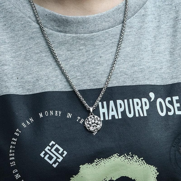 Bear Claw Amulet Stainless Steel Viking Necklace