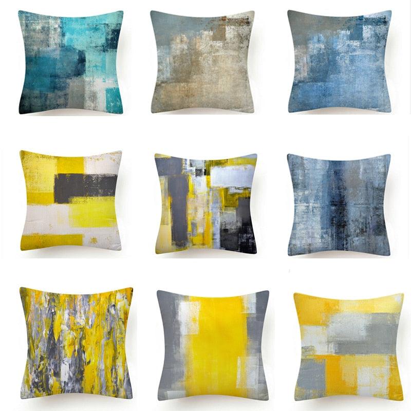 Beautiful Blue Print Polyester Pillow Case Waist Soft Fiber Cushion Sofa Car Cushion Cover Artwork Home Decorative Pillows Covers Cushion Cover For Bedroom Sofa Living Room Home Pillowcase