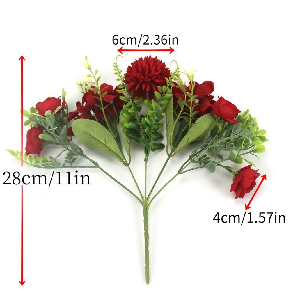 Beautiful Silk Hydrangeas Artificial Wedding Flowers For Bride Hand Silk Blooming Peony Fake Flowers Home Decoration