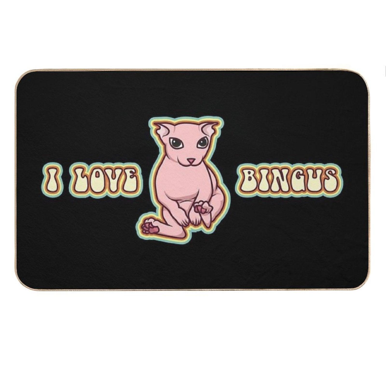 I Love Bingus Cat Bath Mat