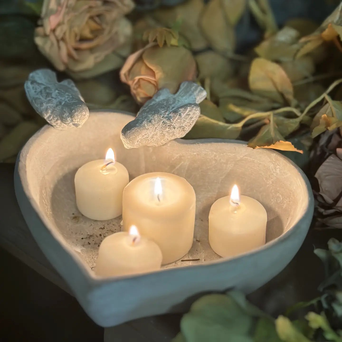 Cement Heart Planter