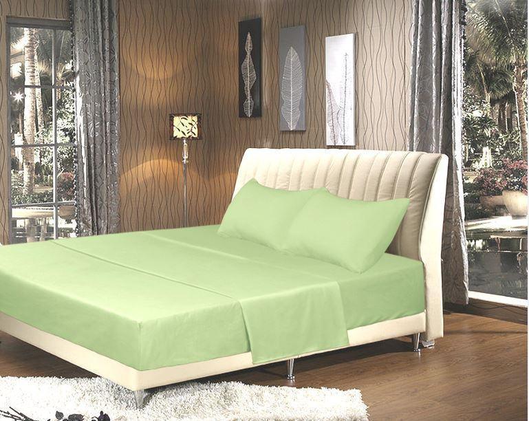 Tache 3-4 Piece Solid Sage Green Bed Sheet Set