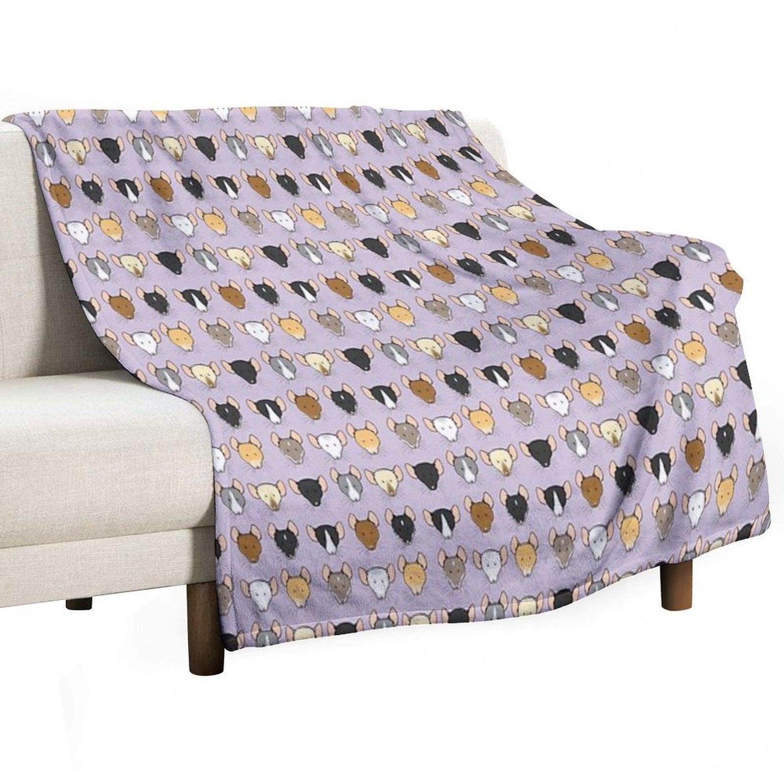 Ratty Faces Throw Blanket
