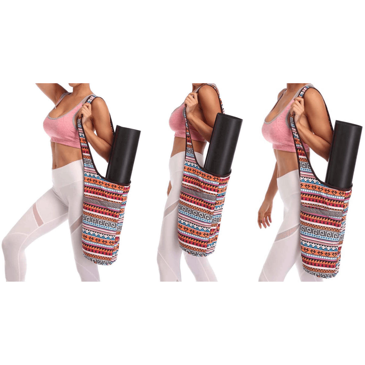 JupiterGear Yoga Mat Carrying Tote Bag with Large Size Pockets | Multipurpose and Fit Most Size Mats