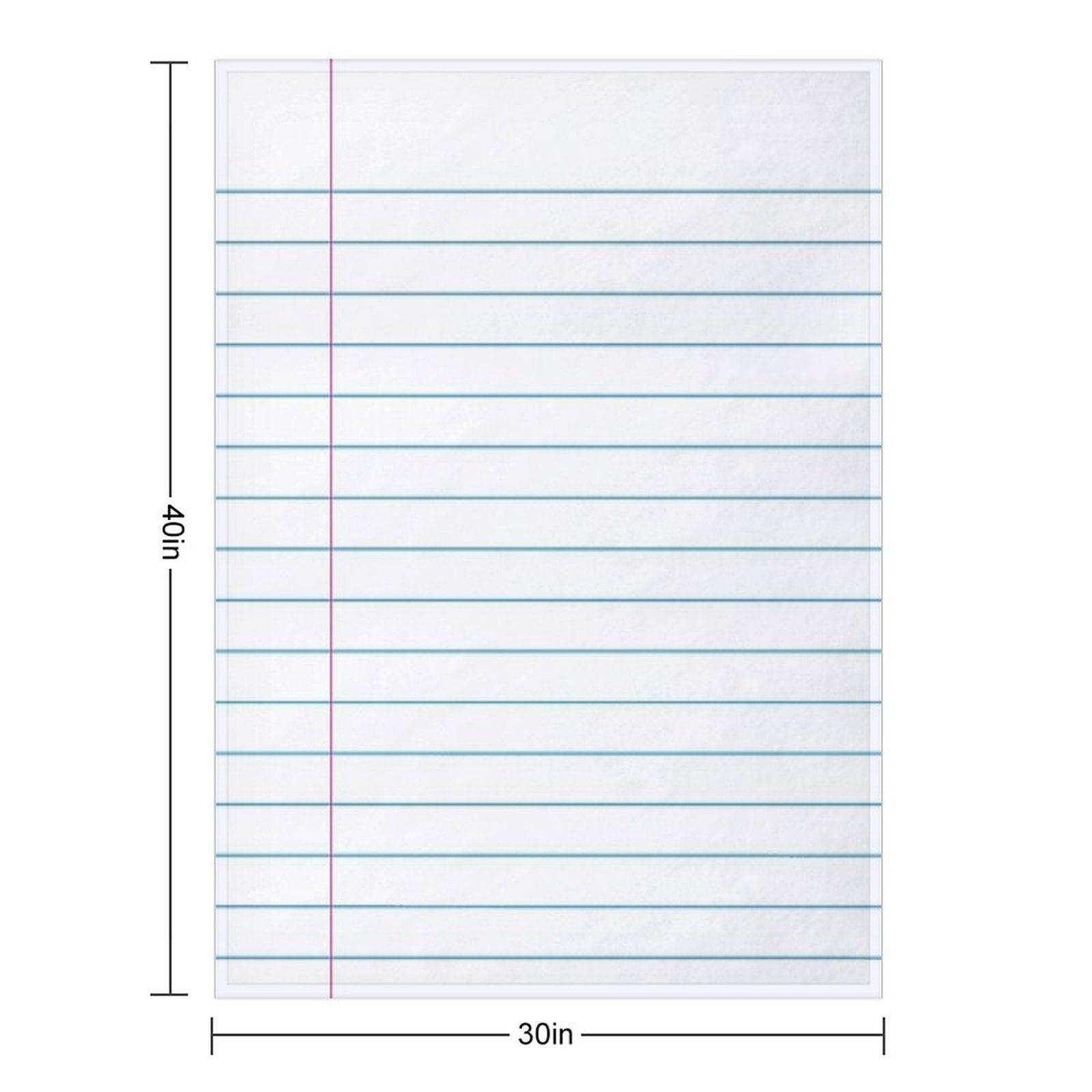 Lined Paper Throw Blanket
