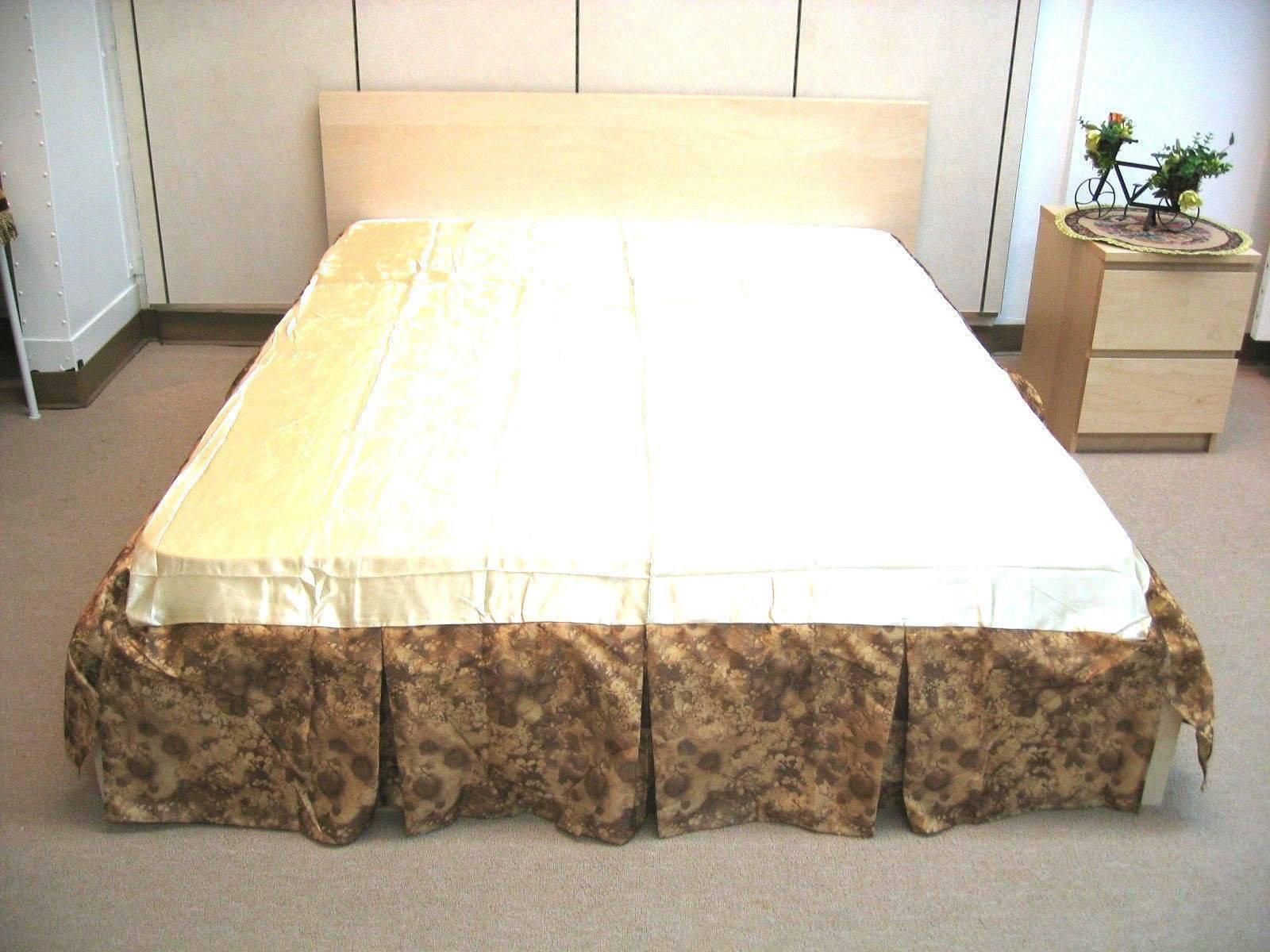 DaDa Bedding Earthy Tones Floral Brown Pleated Bed Skirt - 14