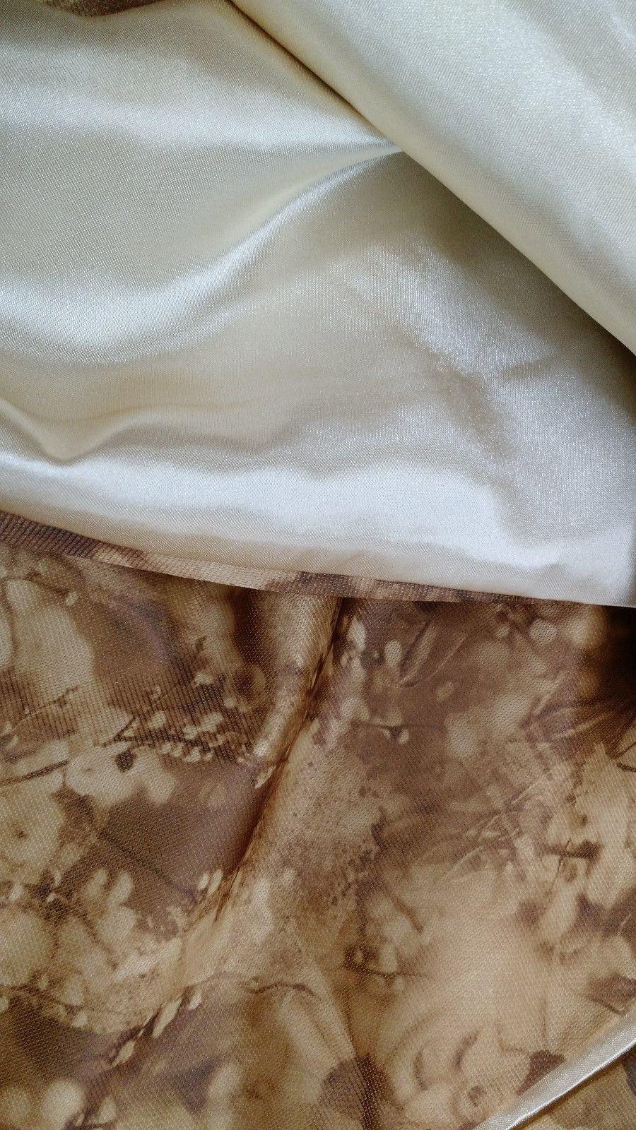 DaDa Bedding Earthy Tones Floral Brown Pleated Bed Skirt - 14