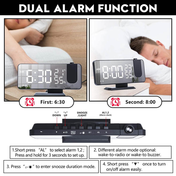 Bedroom Projection Digital Alarm Clock