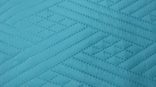 DaDa Bedding Gentle Wave Turquoise Teal Blue Lagoon Lightweight Quilted Bedspread Set (LH3000)
