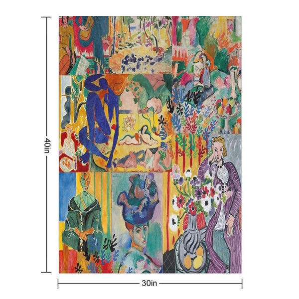 Matisse Collage Multi-functional Throw Blanket