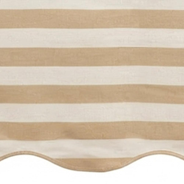Scalloped Edge Tablecloth - Striped