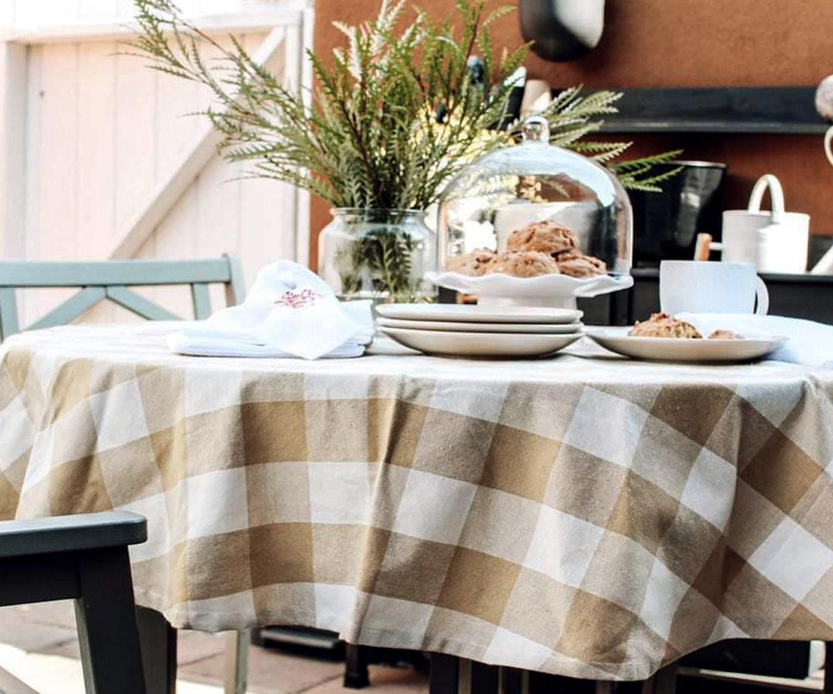 Round Tablecloth - Plaid Tablecloths