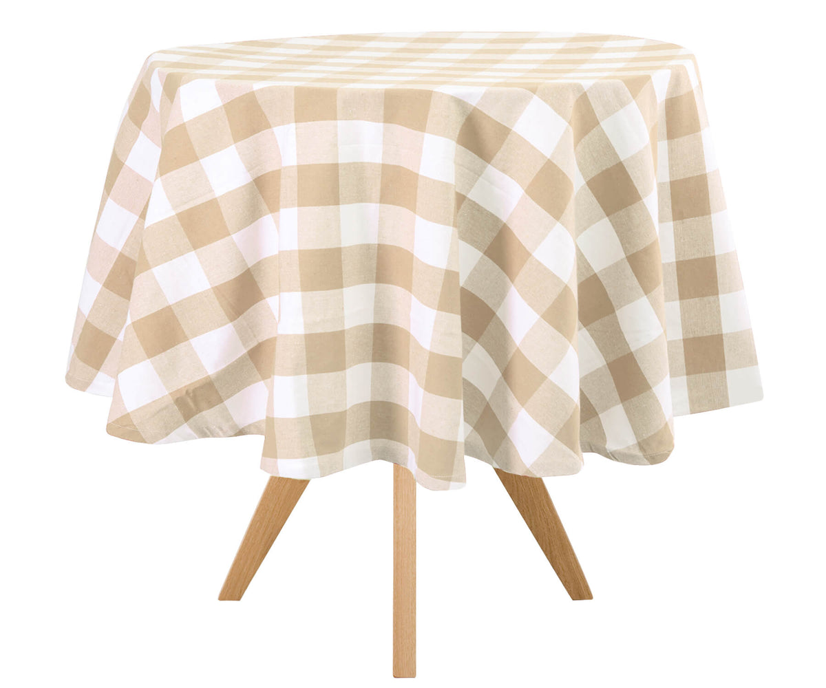 Round Tablecloth - Plaid Tablecloths