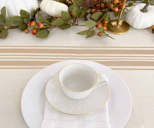 Cotton Striped Tablecloth - Rectangle Tablecloths