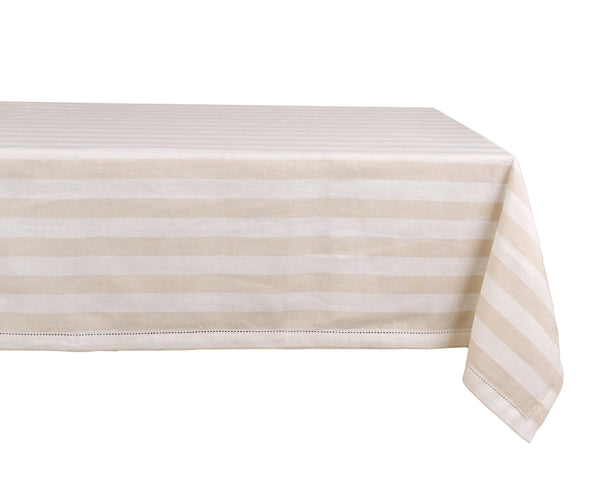 Striped Cotton Linen Tablecloth