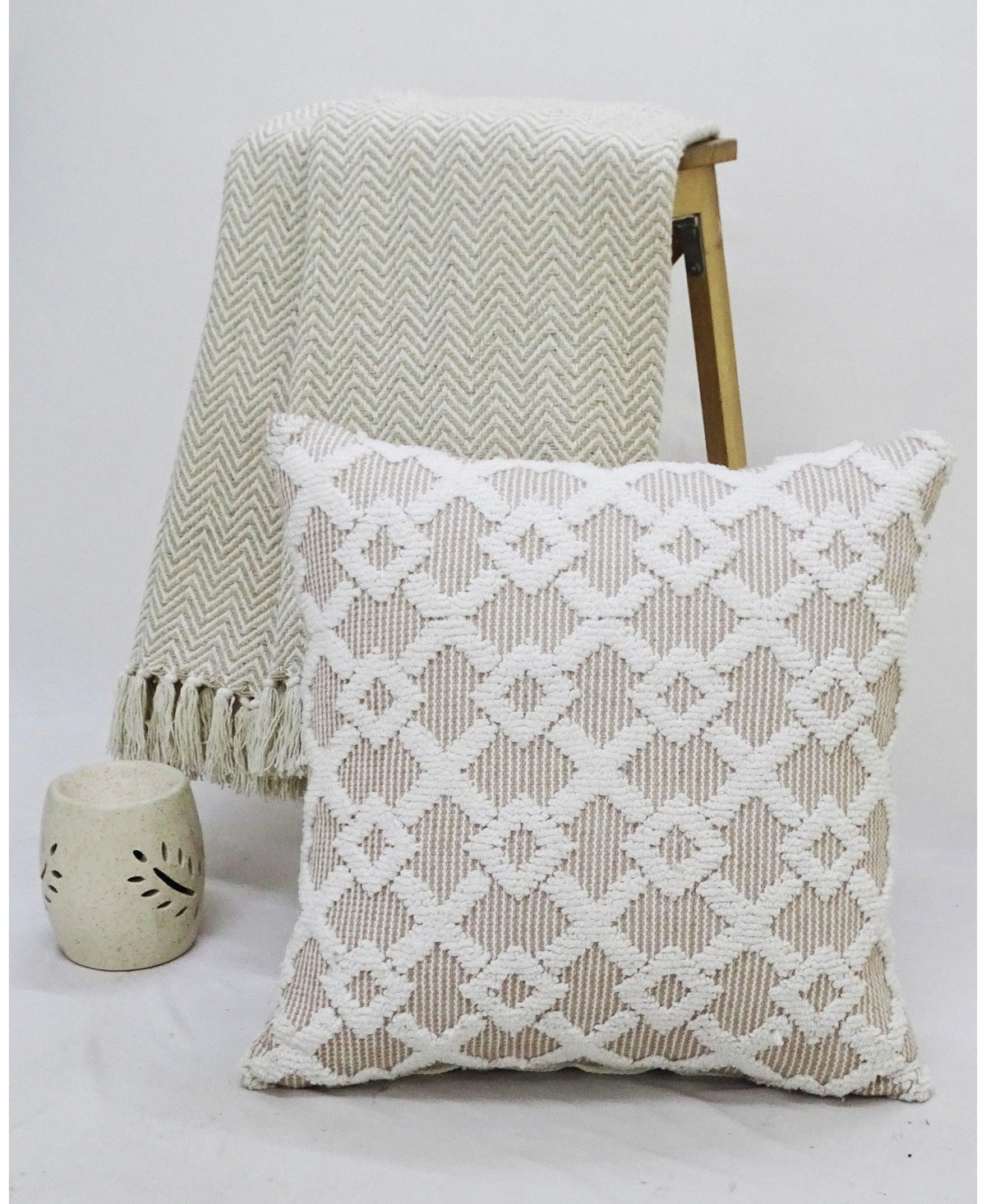 Decorative Beige Accent Throw Pillow  20