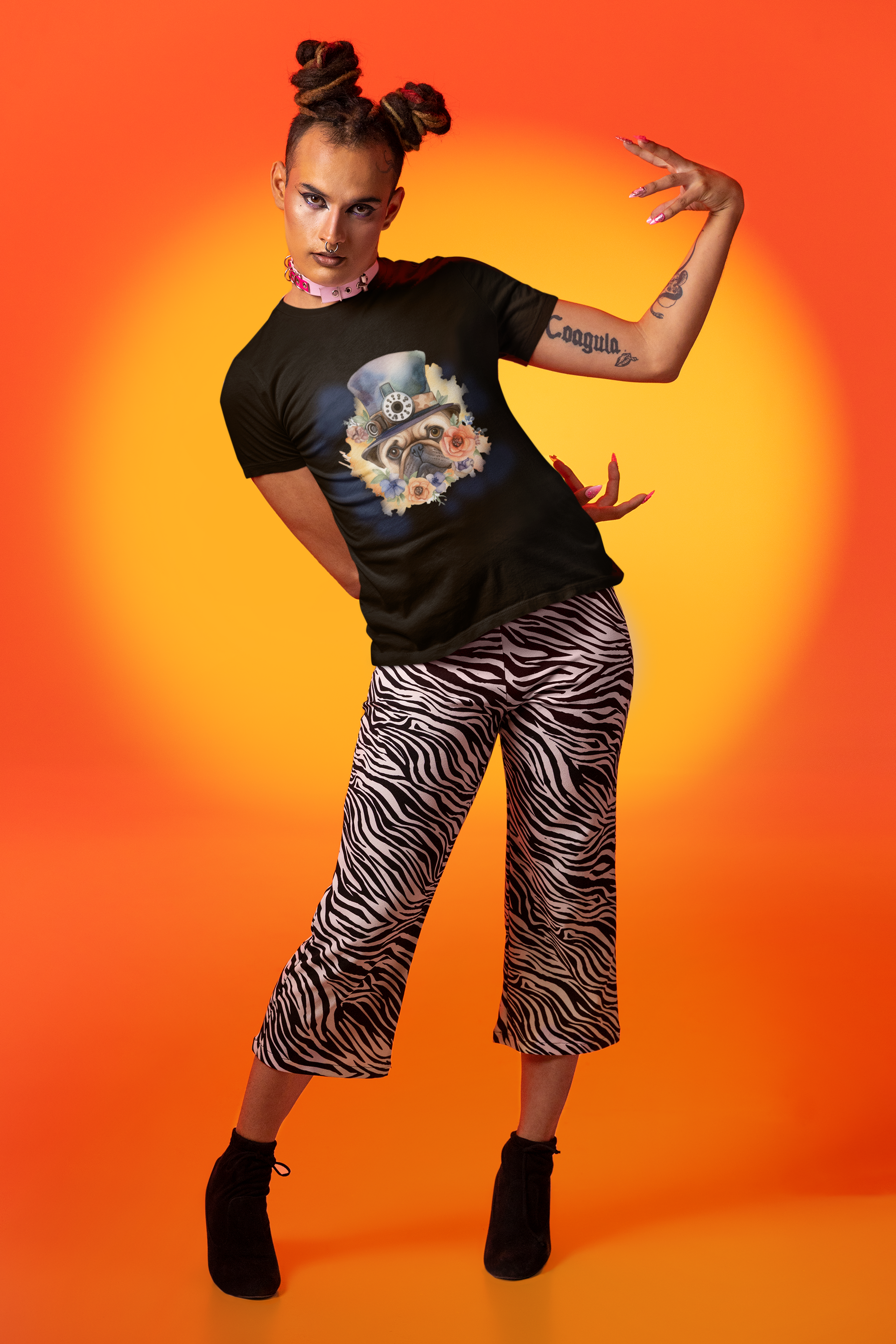 Steampunk Pug Slim Fit Favorite Tee