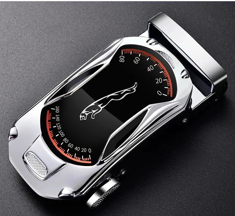 Belts for 3.5cm Width Sports Car Brand Fashion Automatic Buckle Black Genuine Leather Men's Jeans High Quality Waist Male Strap