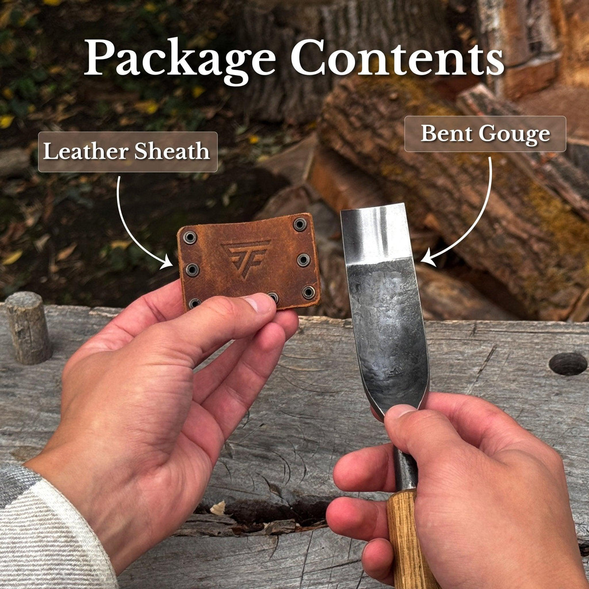 Bent Carving Gouge, 20 - 40 mm (0.8 - 1.6 inches)