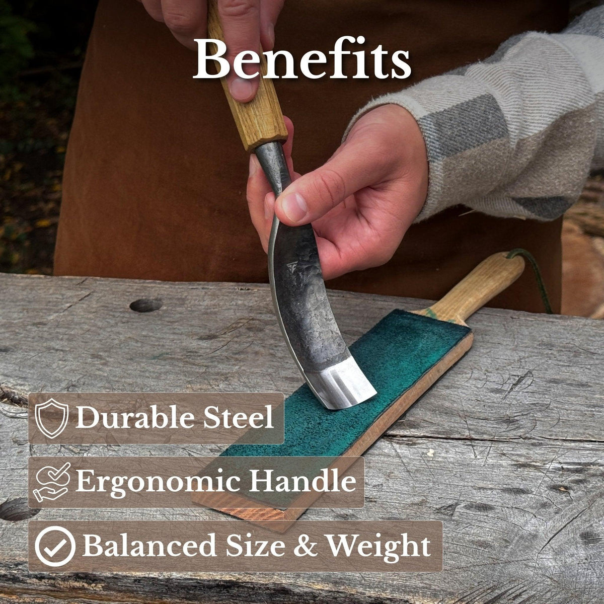 Bent Carving Gouge, 20 - 40 mm (0.8 - 1.6 inches)