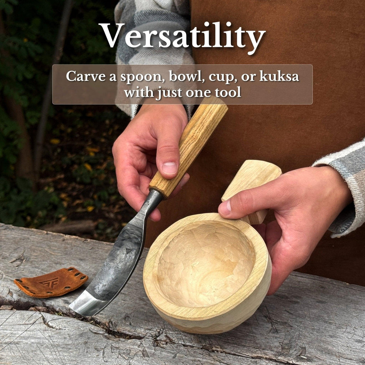 Bent Carving Gouge, 20 - 40 mm (0.8 - 1.6 inches)
