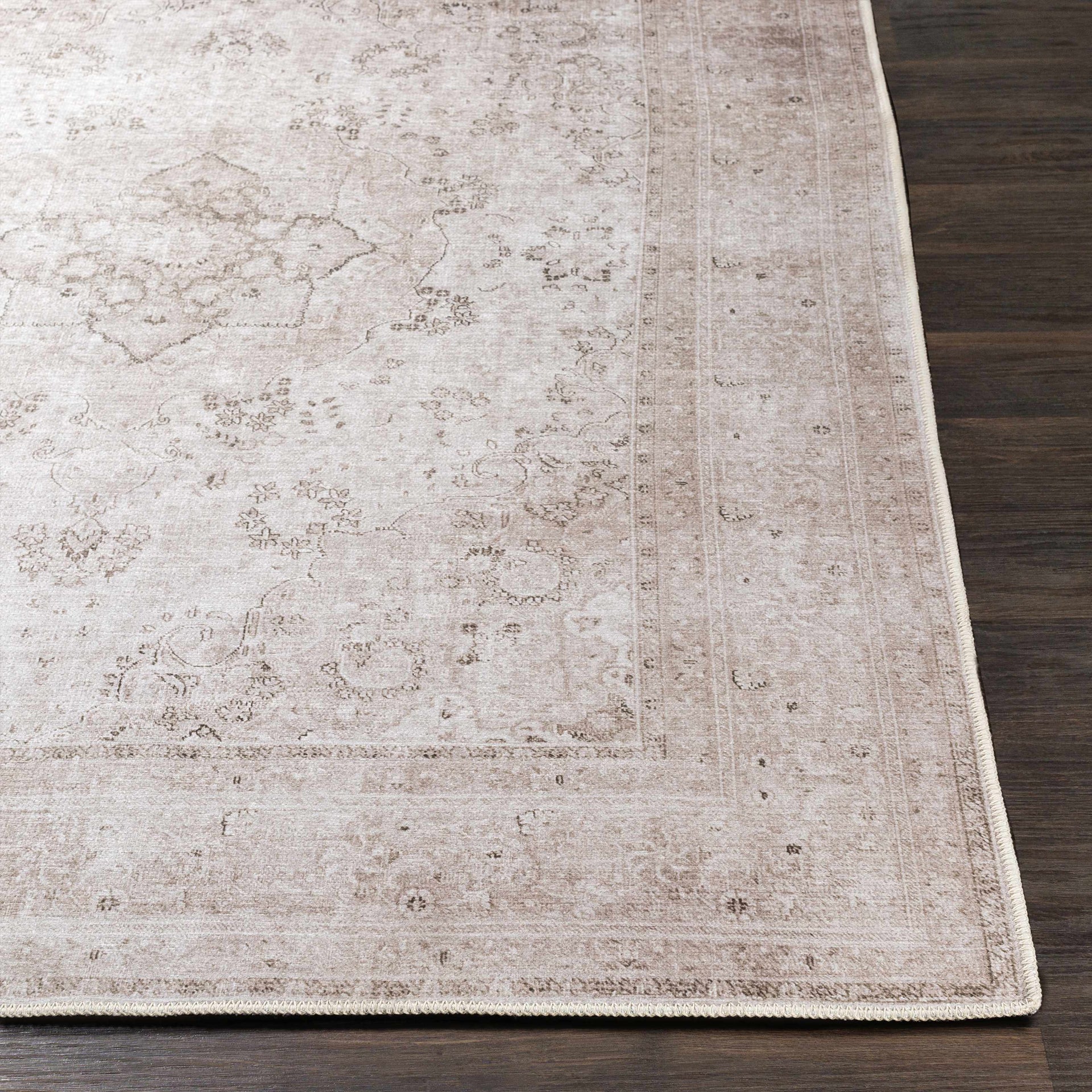Bethany Vintage Flat Pile Washable Rug