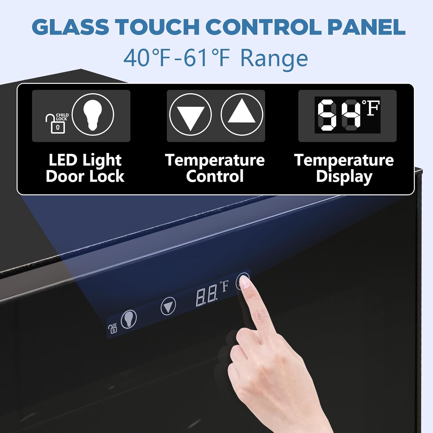 Beverage Refrigerator Cooler 4.5 Cu.Ft,145 Can Mini Fridge with Glass Door W58128BH Kismile