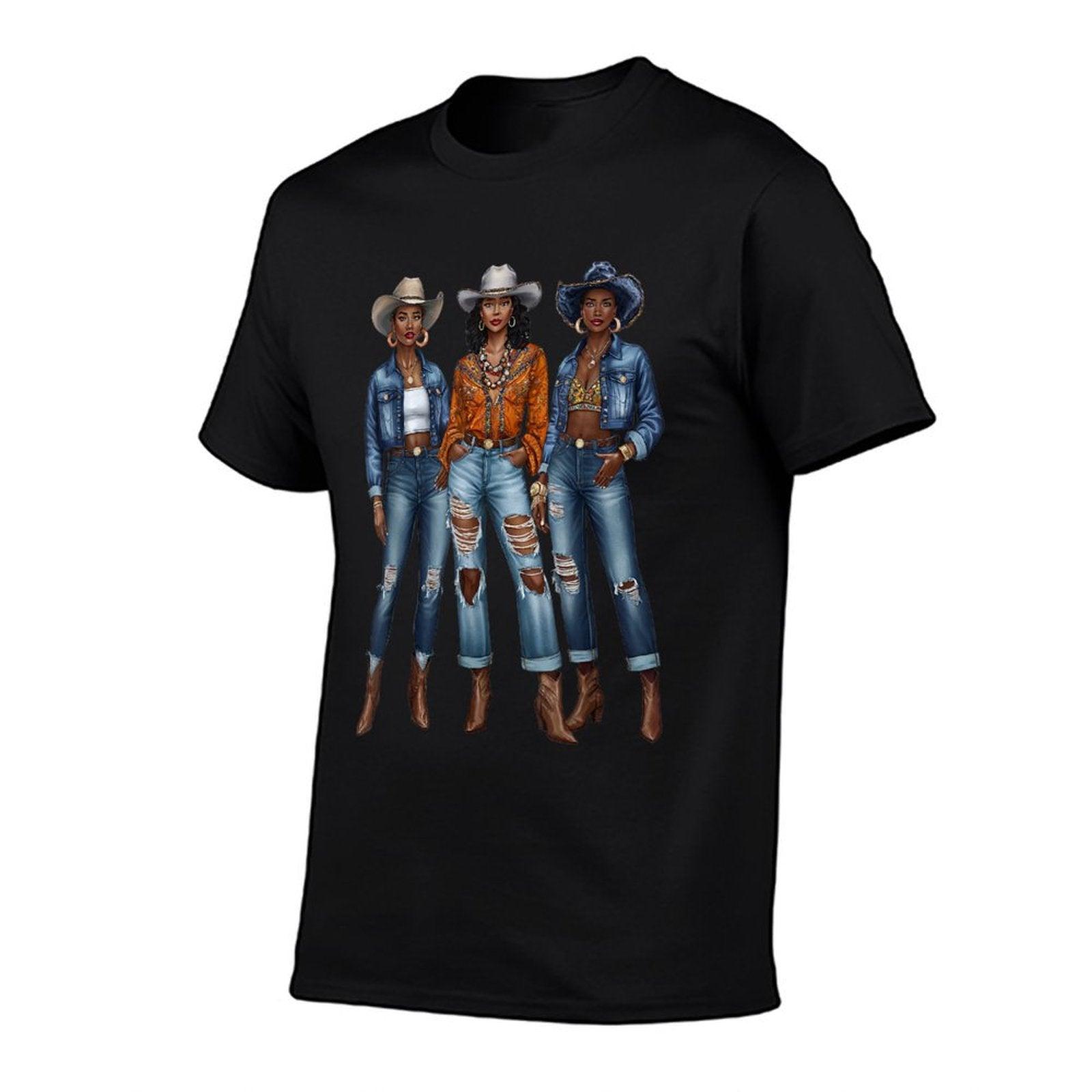 Black Cowgirl Vibes Melanin Black History Texas  Breathable T-Shirt