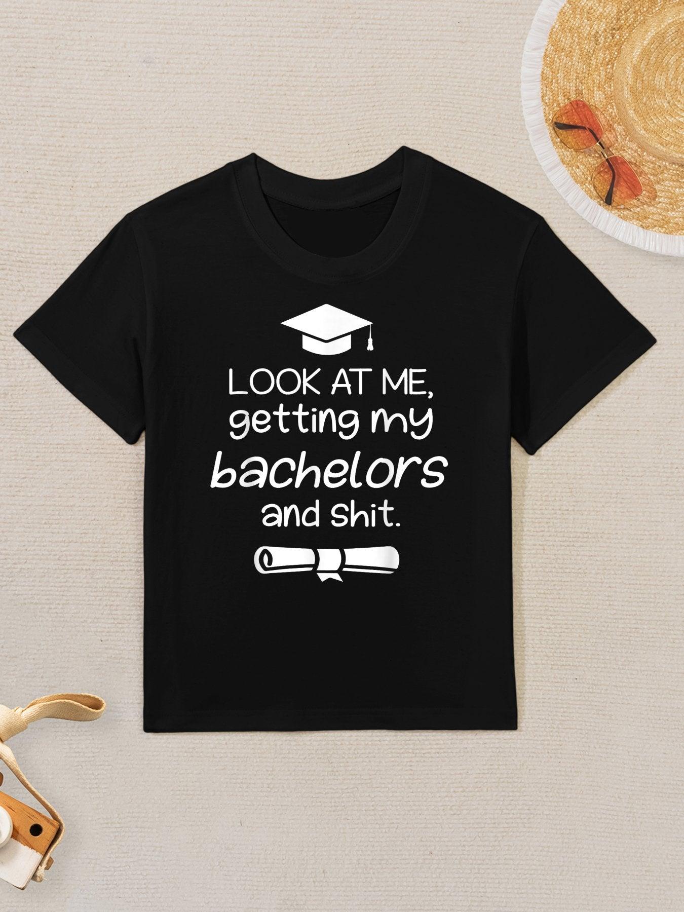 Funny College Graduations Bachelors Degree Gift Grad Kids T-Shirt
