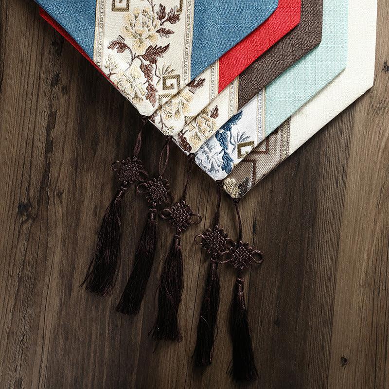 Chinese Style Zen Fabric Long Table Runner