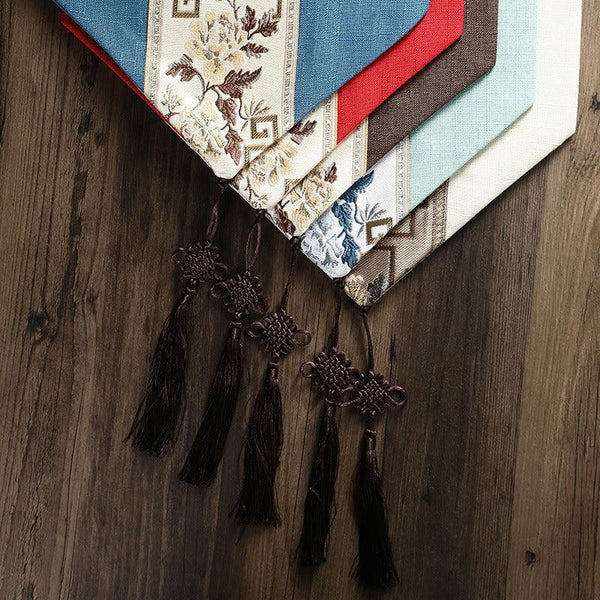 Chinese Style Zen Fabric Long Table Runner