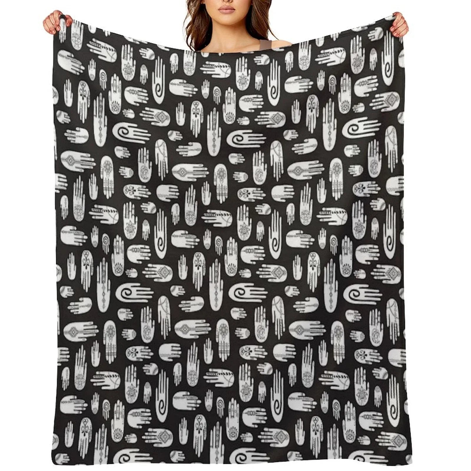 Boho Hands Throw Blanket