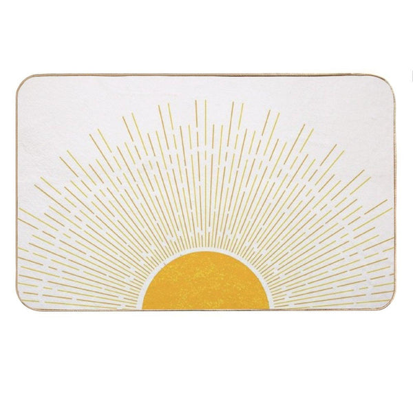 Sunrise Art, Retro Boho Sun Bath Mat