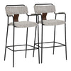 Couva Barstool (Set of 2) Gray Tweed