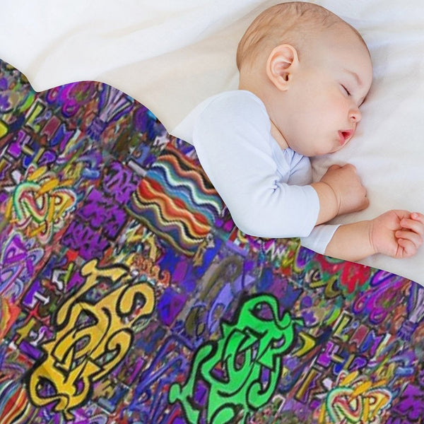 Pop Abstract Easy Care Throw Blanket