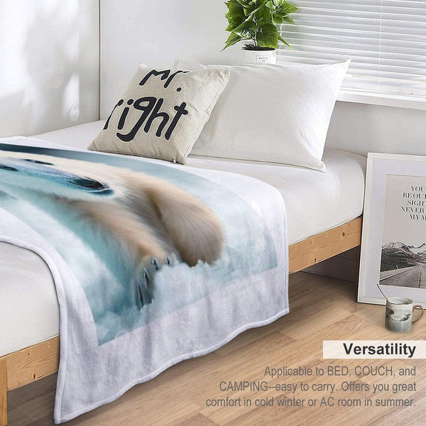 Cute Baby Polar Bear - Cute Baby Animals Throw Blanket