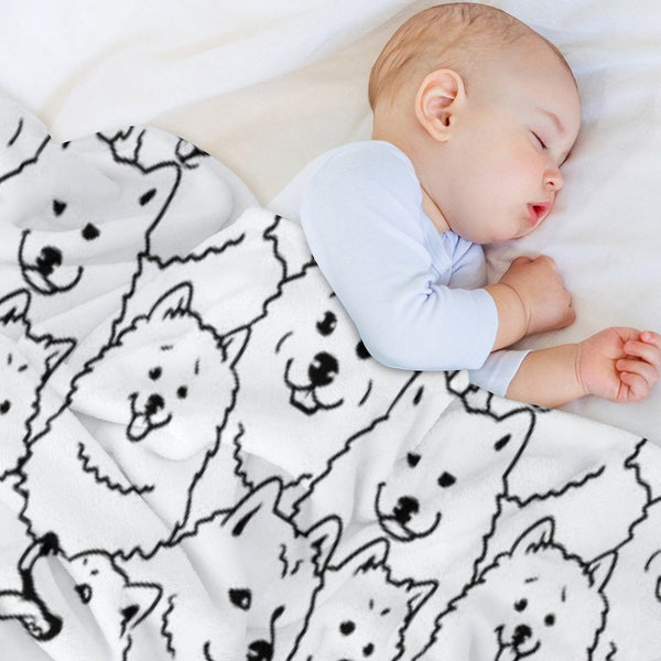 Oh Samoyed Compact Throw Blanket