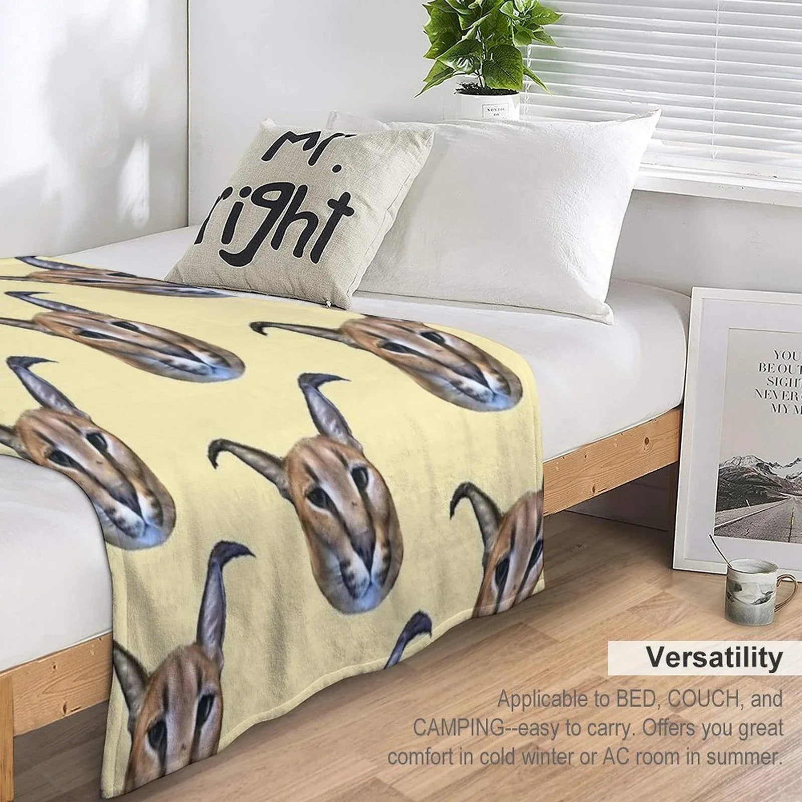 Big Floppa Throw Blanket