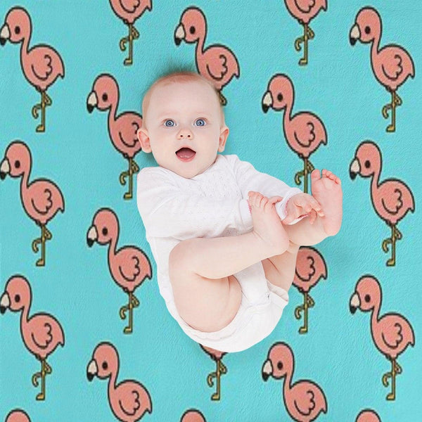 Cute Flamingo Throw Blanket