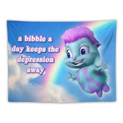A Bibble A Days Keeps The Depression Away Tapestry
