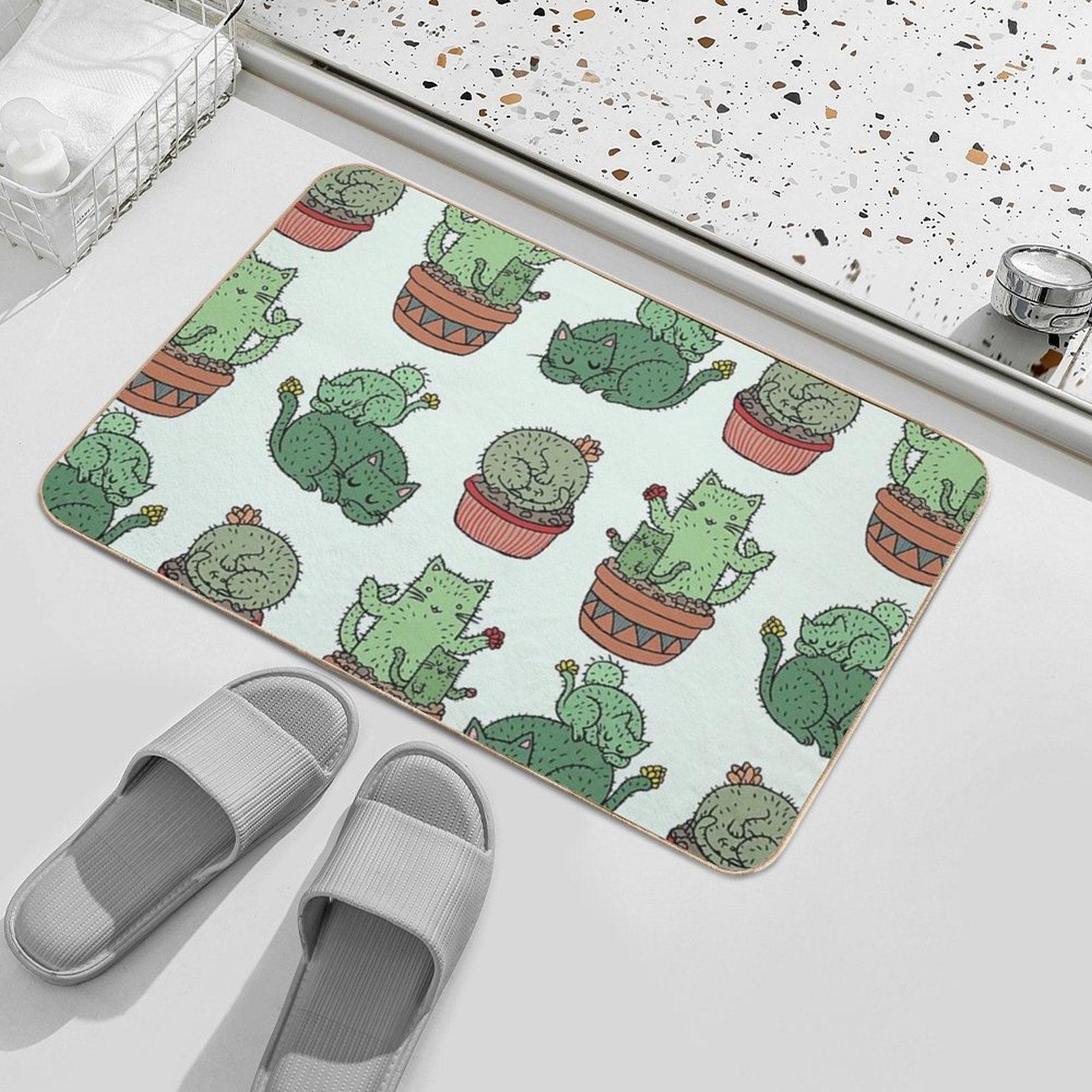 Cactus Cats Bath Mat
