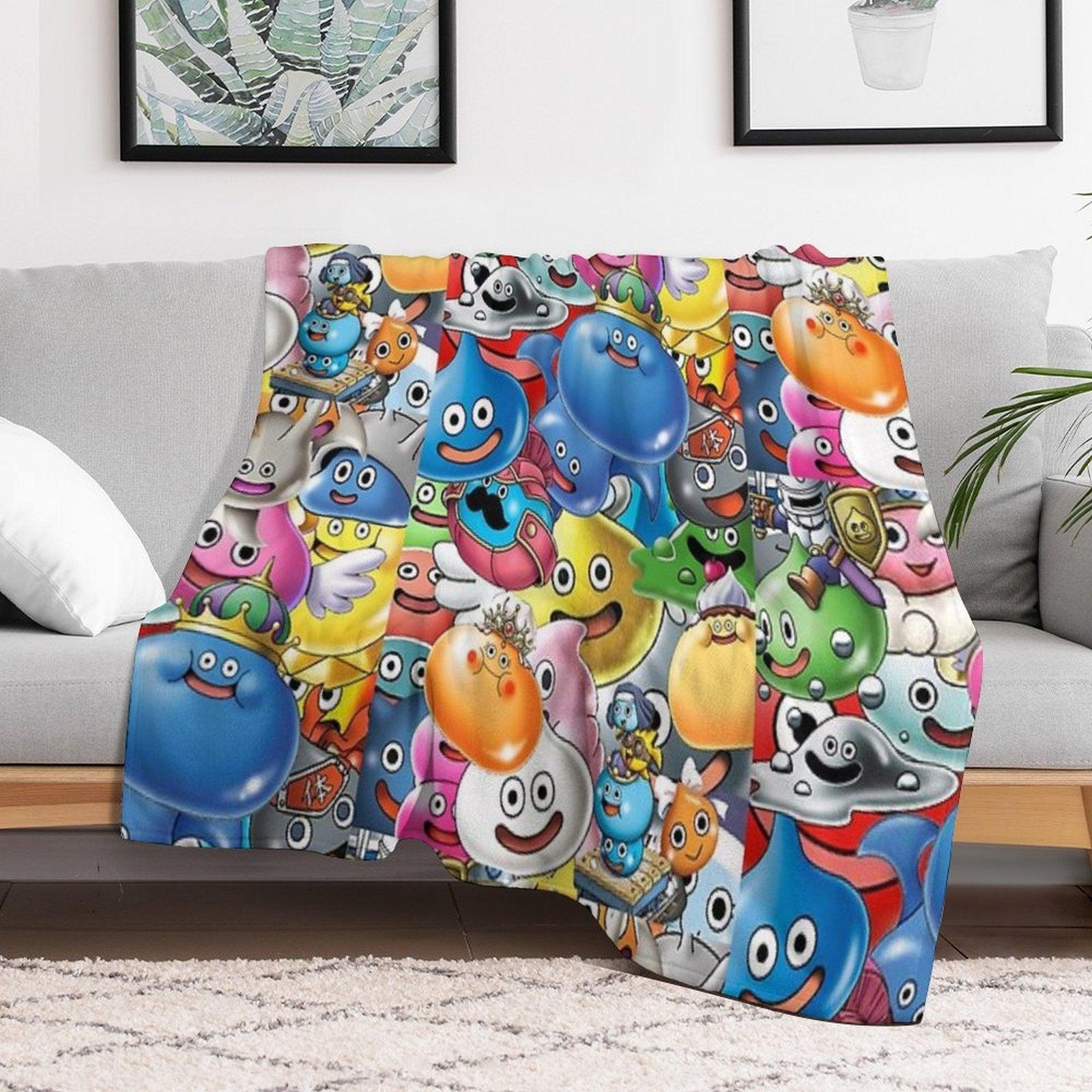 Dragon Quest Slimes Throw Blanket