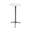Henshall Marble and Metal Round Side Table